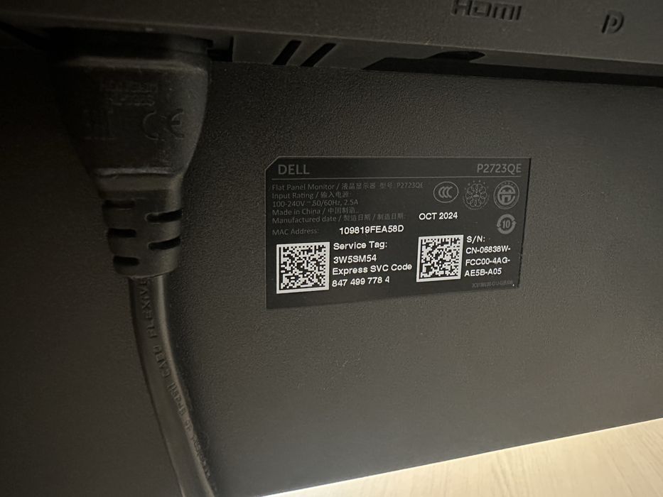 Monitor Dell defect