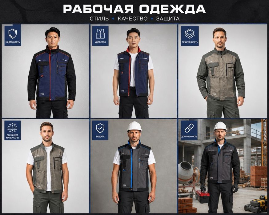 Рабочая Одежда для стройки и т.д.