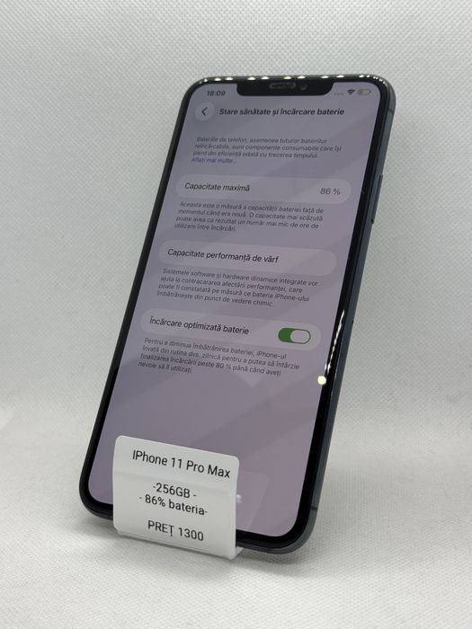 Magazin Vindem: Iphone 11 Pro Max, 256GB, 86% baterie