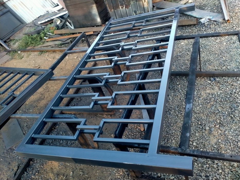 Навесы, стяжка под навес, брусчатка, ворота