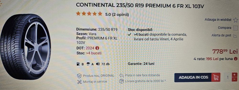 Anvelope De Vara / Cauciucuri De Vara 235- 50- 19”