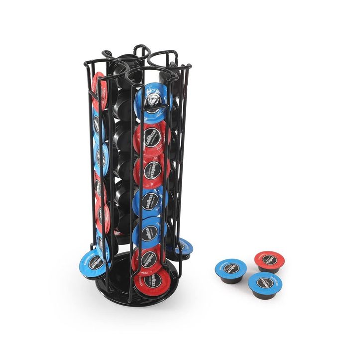 Suport Rotativ Capsule Lavazza A Modo Mio, 28 Capsule, Metalic Negru