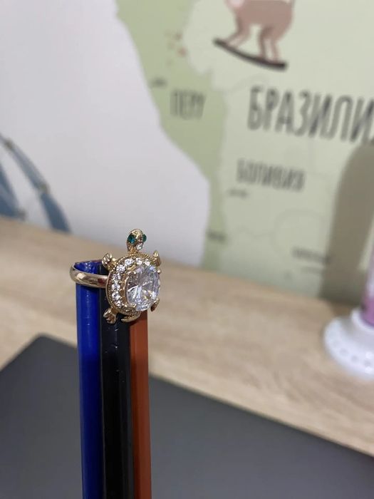 2  кольца Черепашка, 17 размер.