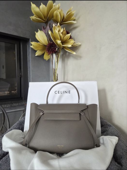 Celine Belt Bag Micro light Grey