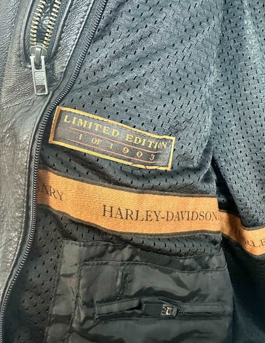 Jachetă Moto Harley-Davidson Piele Ediție Limitată 1/1903 Biker Vintage Neagră marimea L