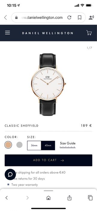 Ceas Daniel Wellington Classic Sheffield 40mm
