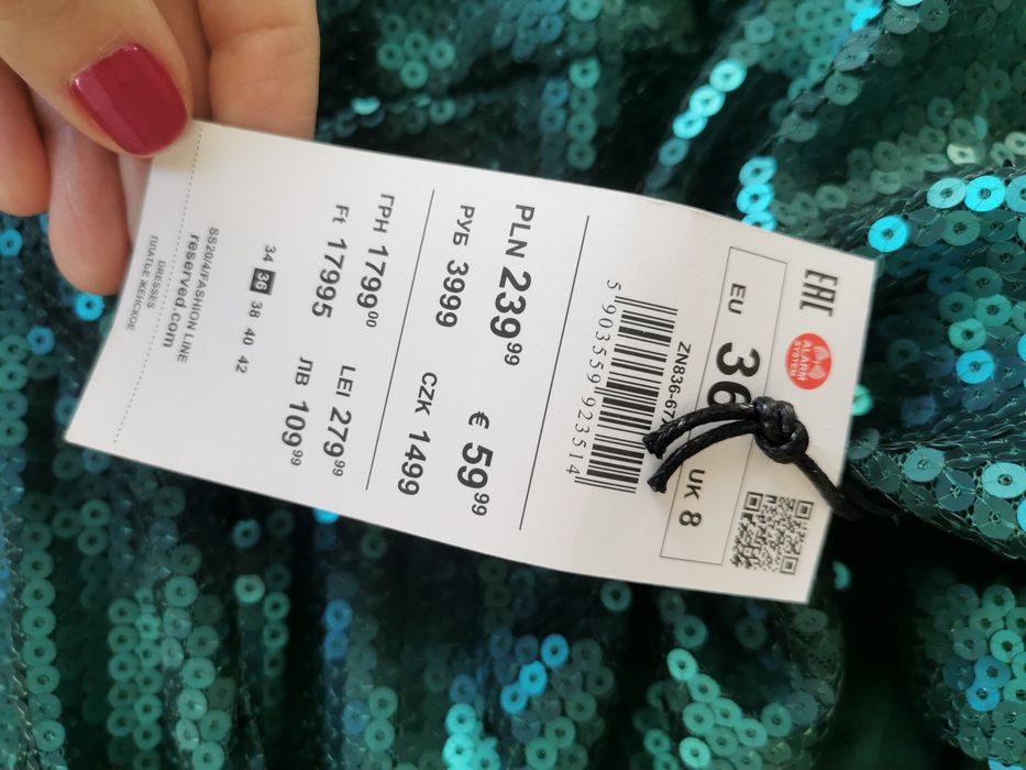 Rochie Reserved de petrecere, Nouă cu etichetă, măsura 36/S