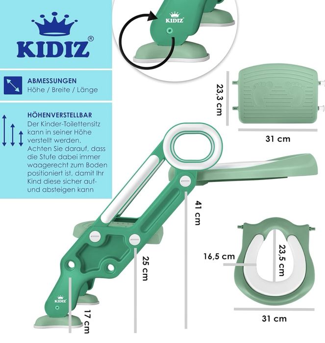 KIDIZ® Детска тоалетна седалка  със стълби и дръжки