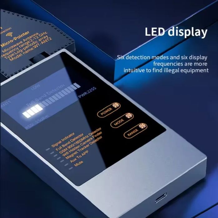 WT10 — Профессионал анти-шпион: Я ширин камера, GSM, GPS, Wi-Fi топади