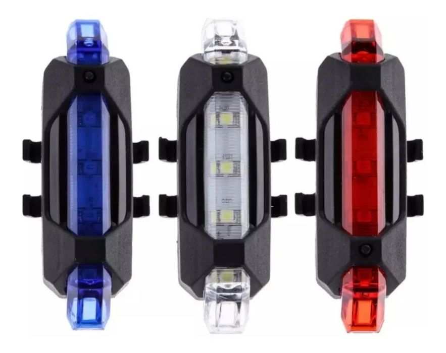 Акумулаторни LED стоп светлини за велосипед, ел. скутер - 3 цвята