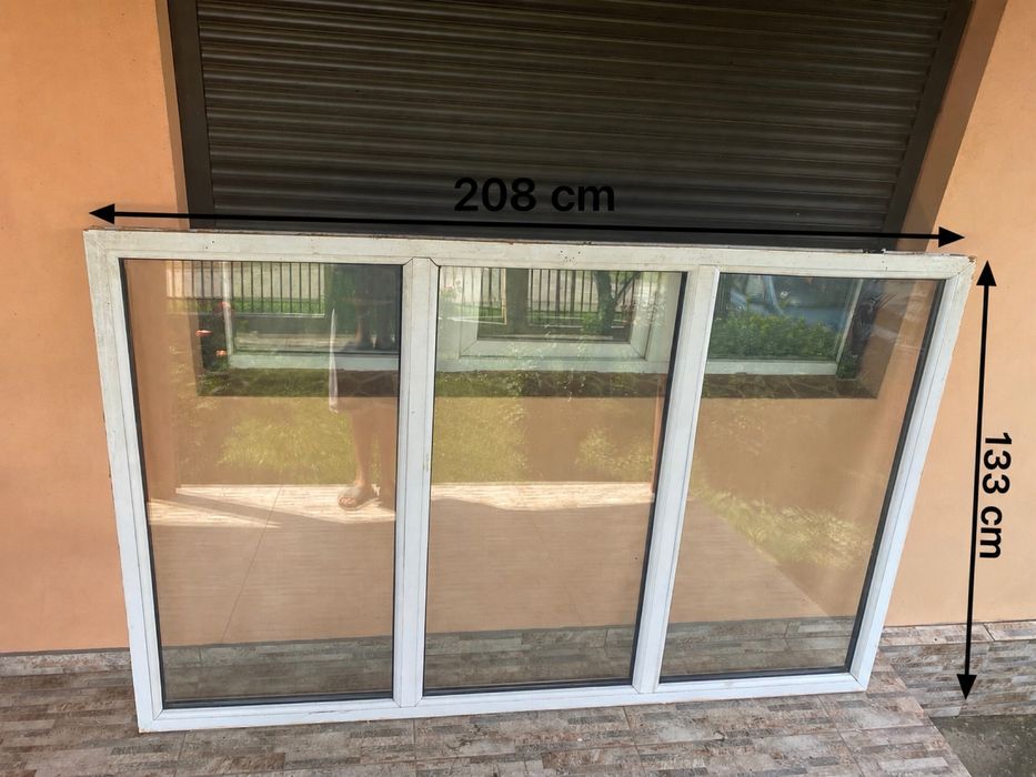 Fereastră termopan PVC alb – 208 x 133 cm