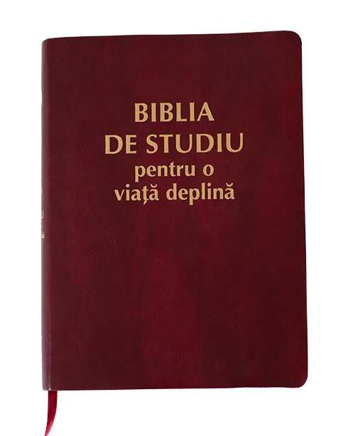 Biblia de studiu pentur o viata deplina coperta visinie