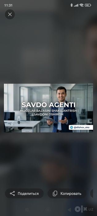 Mijozlar bazasini yig‘ish va savdoni oshirish xizmati (3 yillik tajrib