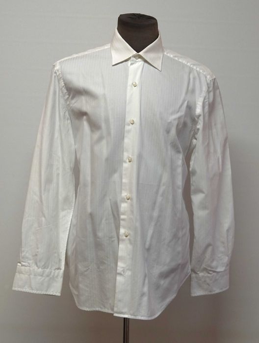 Camasa alba Barba Napoli hand made marimea  43/17