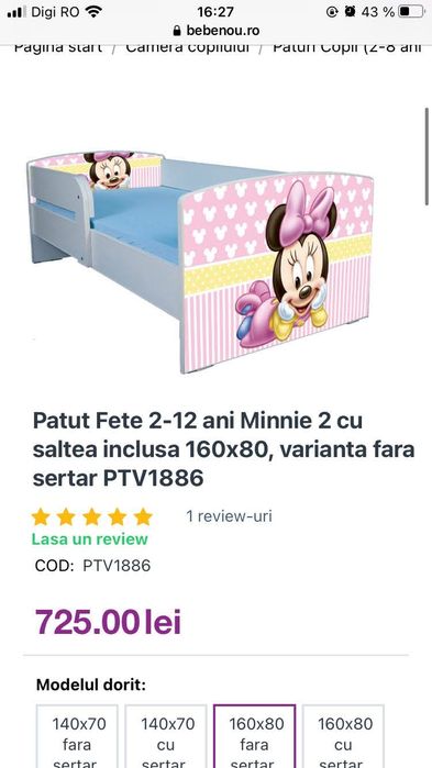 Pat fetițe , Minnie mouse