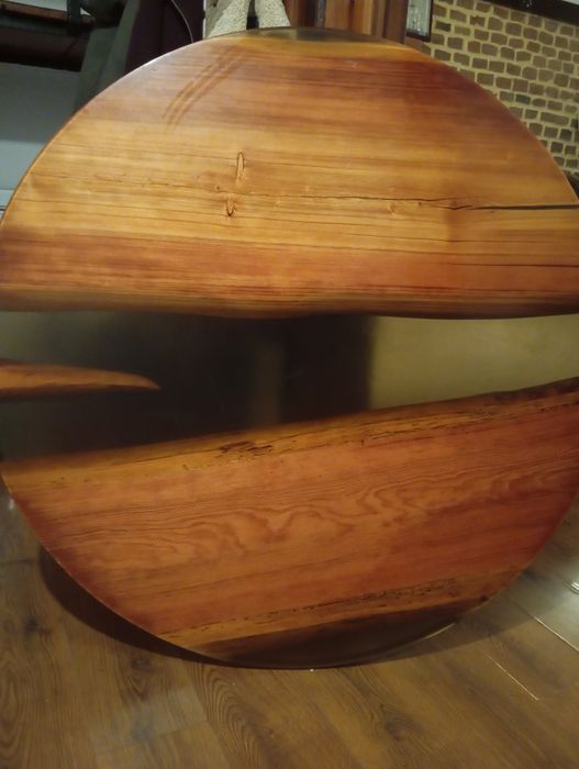 Blat masă rotundă cu rășină epoxidică