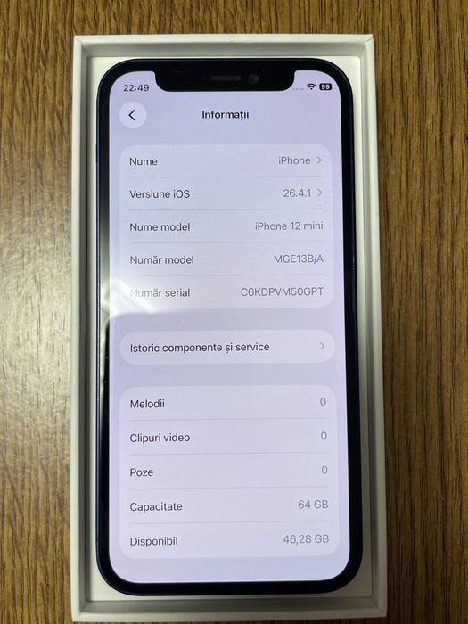 Vand iphone 12 mini 64gb neverlock