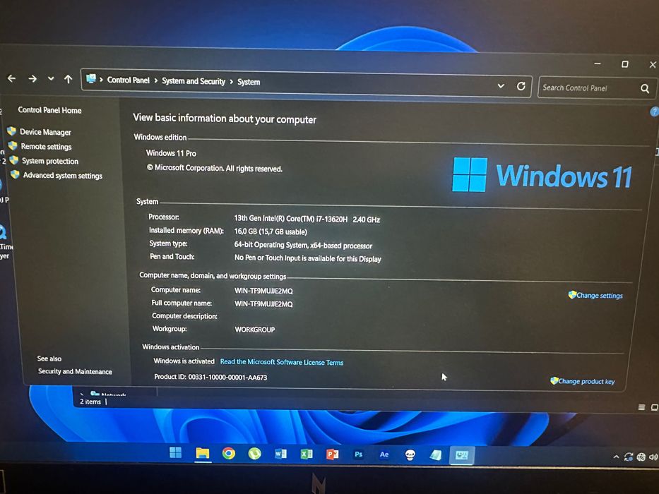 Acer Nitro 15 gaming laptop