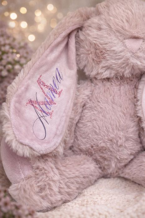 Плюшено зайче / бебешка визитка