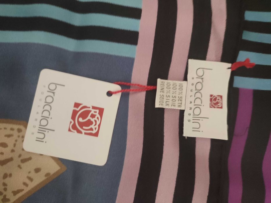 копринен шал Италия braccialini roccobarocco нов копринен шал пикасо