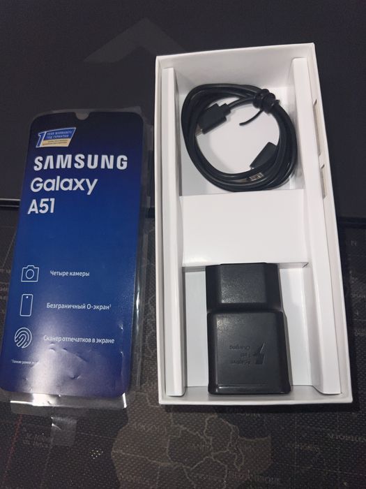 Samsung A51 original zaryadka + quti + dokument