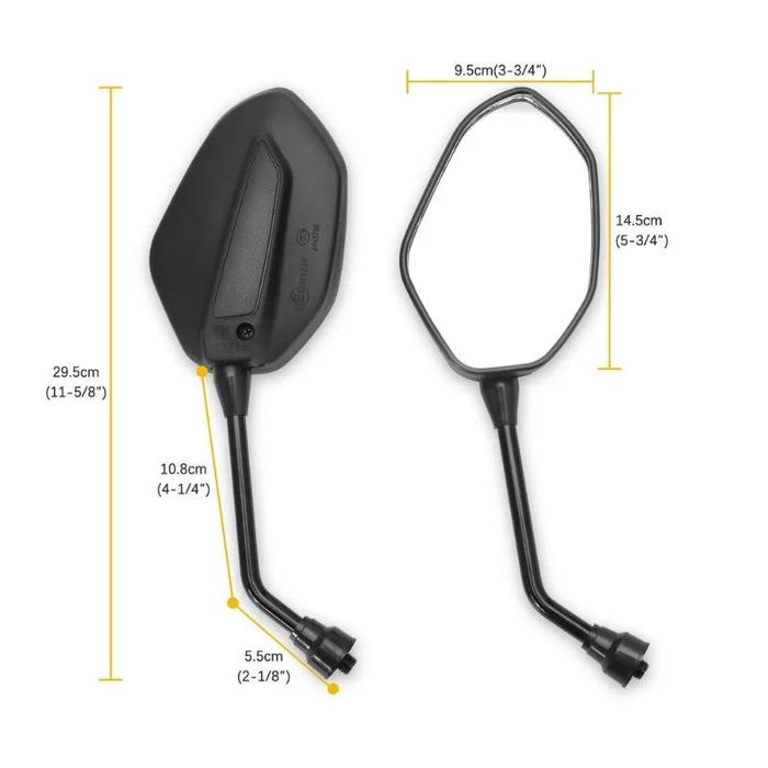 Огледала за мотор №5002-1 ф10 к-т 2бр.