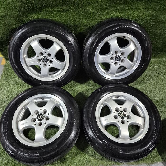 Jante cu anvelope R 15 5x112 Golf,Passat, Skoda, anvelope 195 65 15