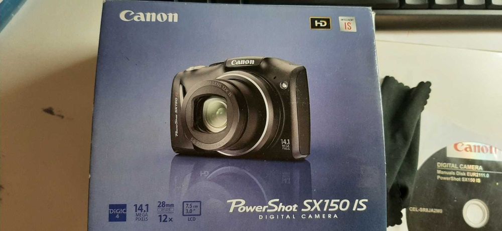 Цифров фотоапарат, Canon PowerShot SX150 IS Black