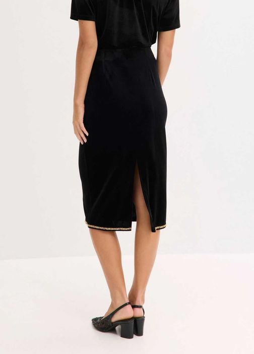 Fustă midi cu ștrasuri