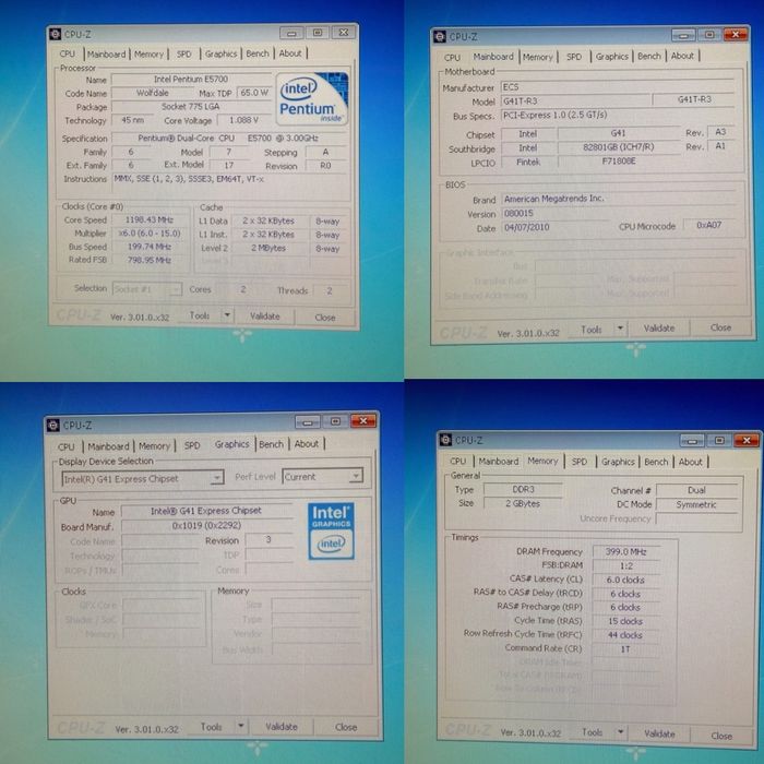 PC Desktop Intel Pentium E5700 / 2GB DDR3 / HDD 250GB – Sistem Recondiționat & Funcțional