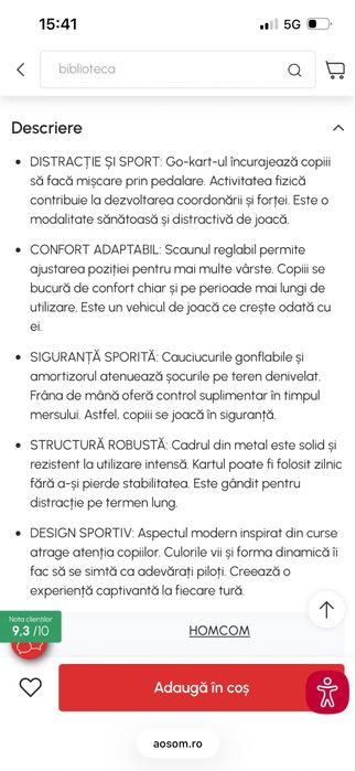 Cart copiii stare bună