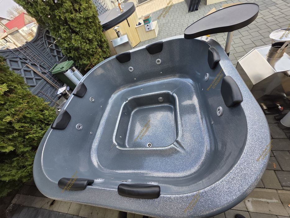 Piscina fibra de sticlă Ciubar patrat Jacuzzi Aeromasaj Hidromasaj