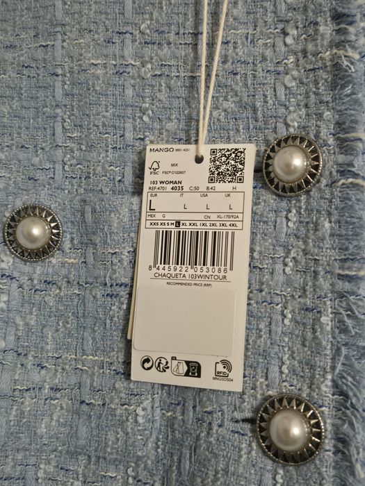 Ново сако Mango, с етикет