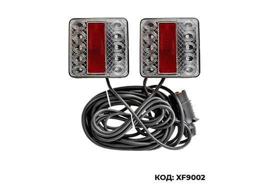 LED стопове за ремаркета и колесари, 12 V, пет функции, с магнит