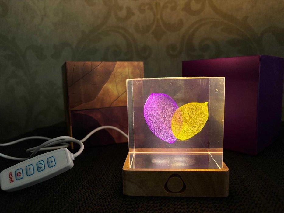 Mini veioza decorativa RGB, 3 moduri iluminare, 10 trepte putere