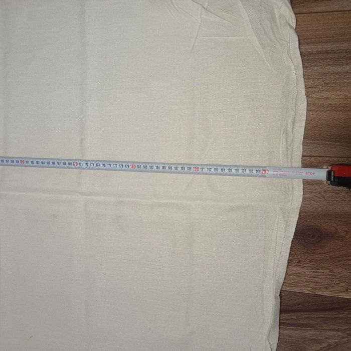 Fata de masa alba mix din In cu Bumbac. SUEDIA 210 x 70 cm.