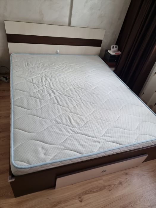 Pat si saltea din spuma cu memorie, ortopedica cu ioni de argint