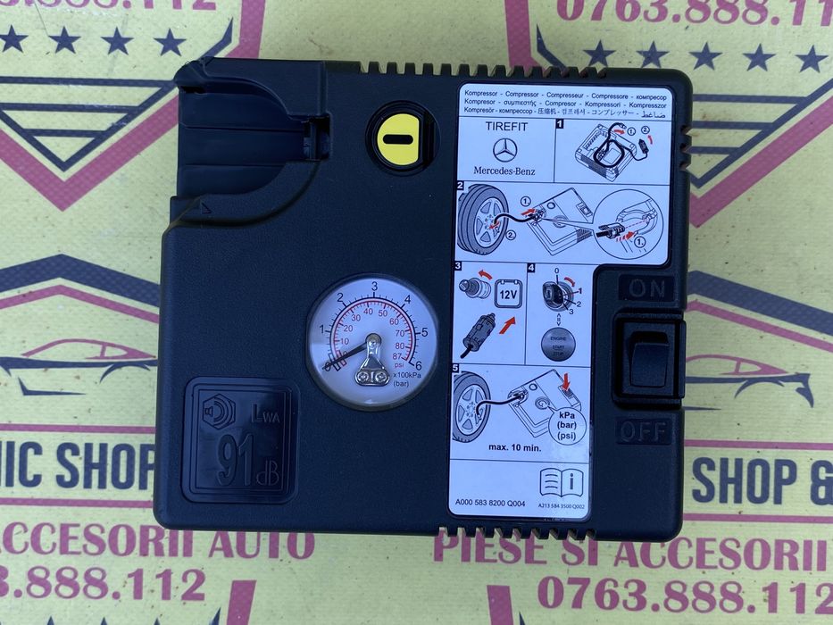 Compresor auto umflat roti 12v 180V original Mercedes OEM turism Suv