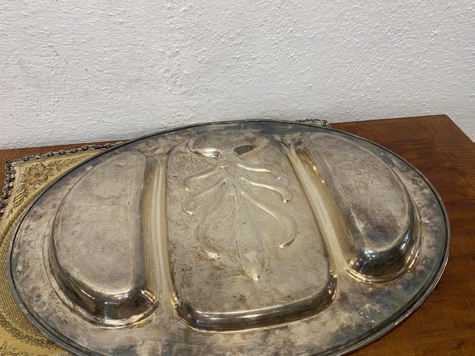 Голям немски поднос с посребряване