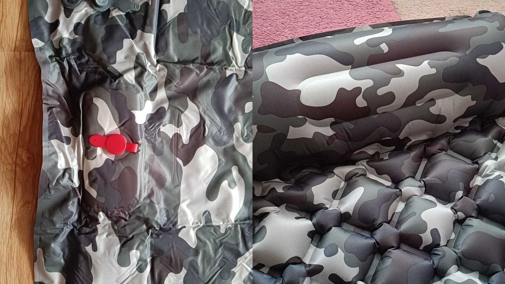 Saltea gonflabilă cu pernă și pompă integrată, nouă