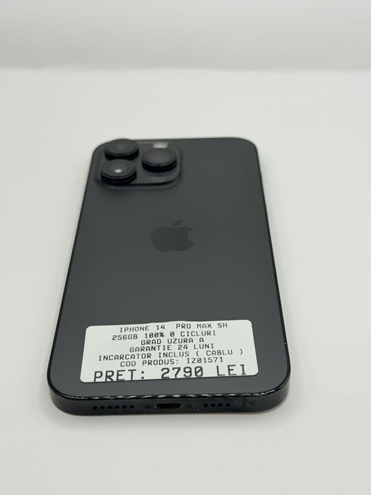 Iphone 14 Pro Max 256GB Negru 100% Garantie Rate BuyBack - zonemag.ro