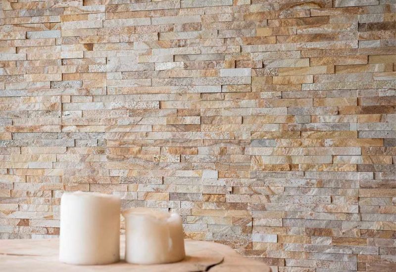 Piatra naturala decorativa/placi exterior/interior/Panel Gold 15X60cm