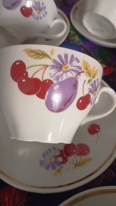 Чайный сервиз на 9 персон с большим чайником Рига