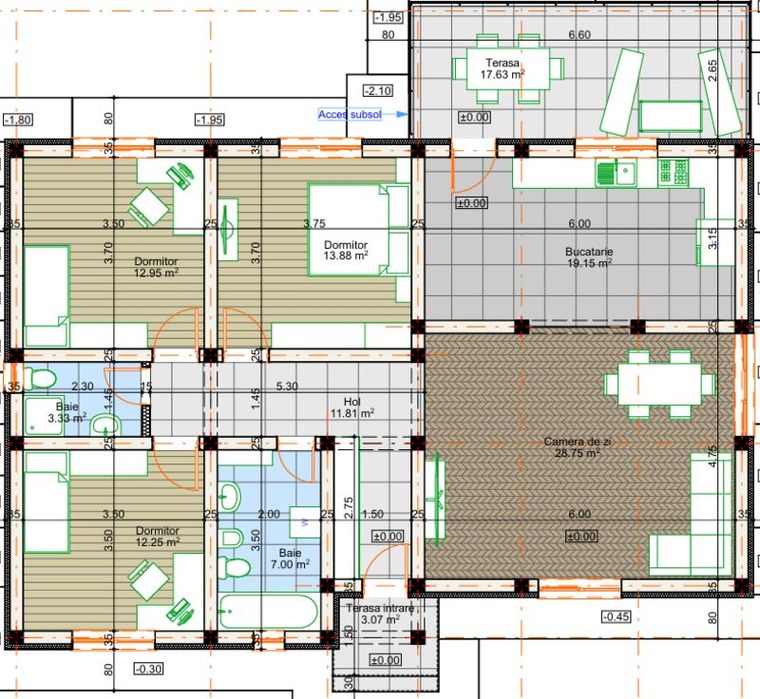 IASI – Valea Lupului– Casa individuala parter cu 4 camere-Teren 520 mp