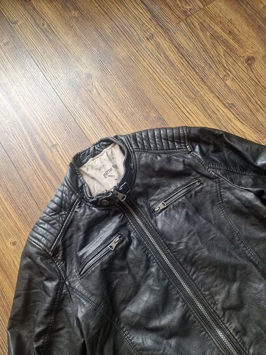 Страхотно мъжко кожено яке ANGELO LITRICO размер L , естествена кожа,