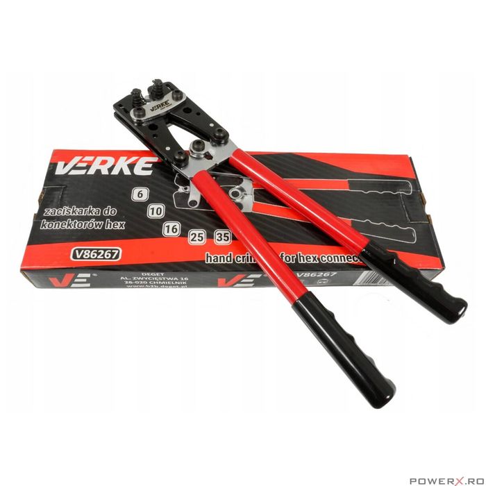 Cleste pentru sertizare, 6-50 mm, forta 8 tone, lungime 40cm, Verke