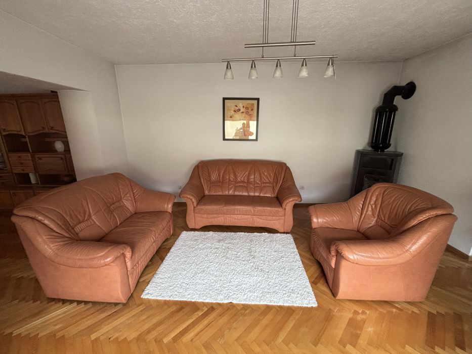 Canapele Piele Culoare Crem de vanzare