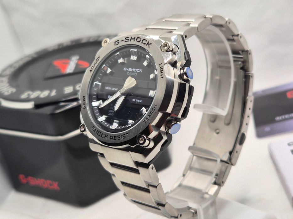 Ceas Sport Barbati Casio g shock GST B600 SILVER FULL METAL, Nou, Garantie 2 ani