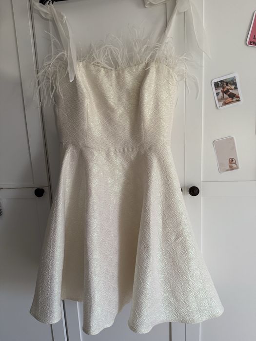 Бяла къса рокля Junona