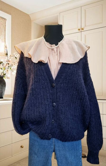 Cardigan oversize Sezane mohair si merino